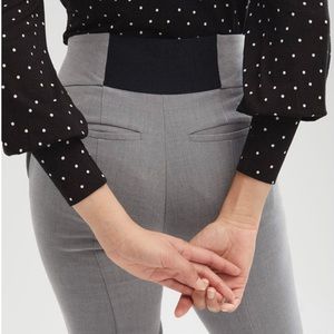 NWT - RW&Co high rise, slim cut dress pants, grey, size 4